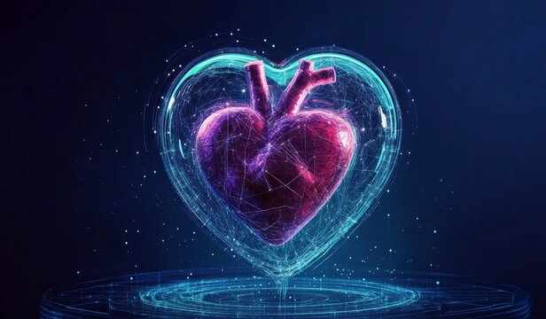 Artistic depiction of emotions with a heart encased in glass.