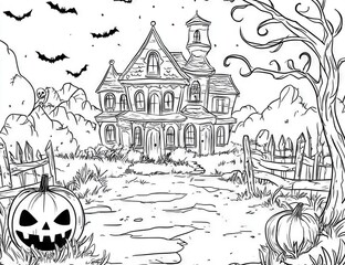 Explore Creativity with Haunted House Coloring Activities
