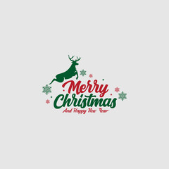 Festive Merry Christmas and Happy New Year Graphic Design