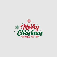 Festive Merry Christmas and Happy New Year Graphic Design