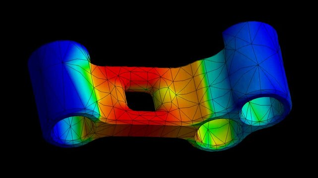 Mechanic simulation engineering - Stress and breakpoint analysis of Mechanical support under force and moment conditions