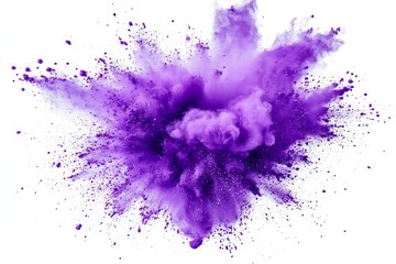 Fototapeta premium Dynamic burst of purple powder highlights creativity and energy.