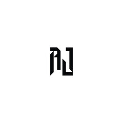 AJ monogram logo design letter text name symbol monochrome logotype alphabet character simple logo