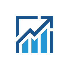 Financial Accounting and Bar Diagram  Logo Design