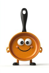 Orange Frying Pan with Googly Eyes