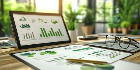 Close-up of environmental impact assessments and reports