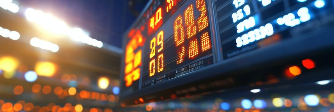 Competitive baseball game scoreboard display