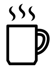 マグカップと湯気のアイコン
