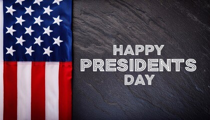 President Day Poster Design with US Flag