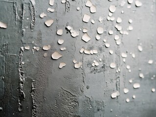 Macro Texture of Industrial Surface with Abstract Flakes and Worn Metal Finish
