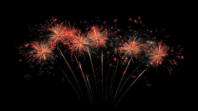 fireworks on a dark sky