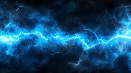 Realistic thunder and blue smoke cloud frame