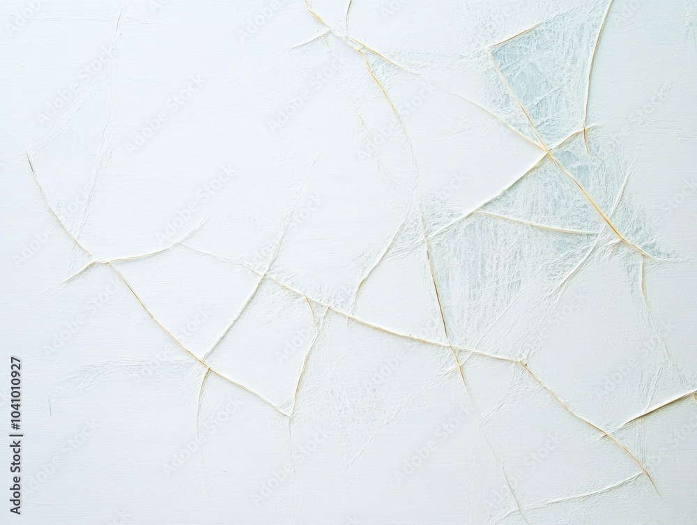 Poster abstract winter geometry frost and insulation design on white canvas
