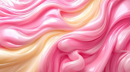 Obraz premium Smooth, swirling pink and cream abstract texture background.