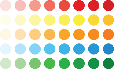 pastel tone color circle collection set