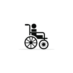 Fototapeta premium Wheelchair icon vector illustration 