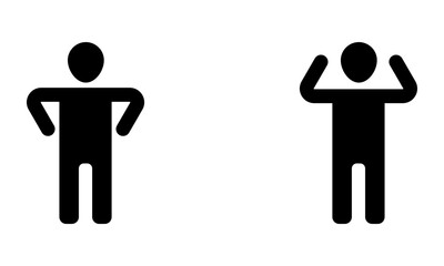 A silhouette of a man icon vector