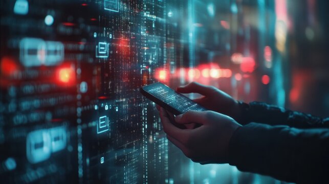 User using mobile phone with digital padlock on internet technology network security with cloud security and data encryption, cybersecurity, Cyber security network. Data protection concept.