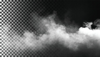 PSD Fog or smoke isolated transparent background. White cloudiness, mist, smog, dust, vapor PNG 45 © Akshay