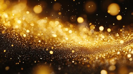 Obraz premium background of abstract glitter lights. gold and black. de focused. banner