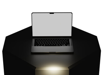 MacBook with White Screen for Mockup Creation