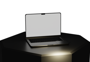MacBook with White Screen for Mockup Creation