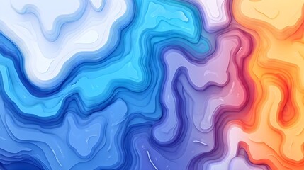 Abstract 3D Wavy Background with Vibrant Gradient Colors