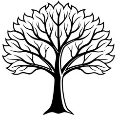 Obraz premium tree silhouette vector