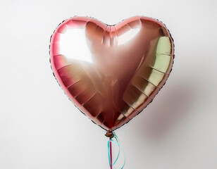 A heart-shaped party balloon for Valentine's Day. High image quality
