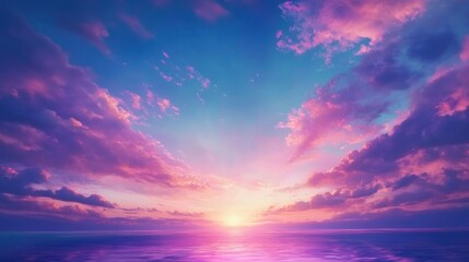 Fototapeta premium Sunset Sky Over the Ocean