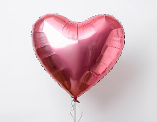 A heart-shaped party balloon for Valentine's Day. High image quality