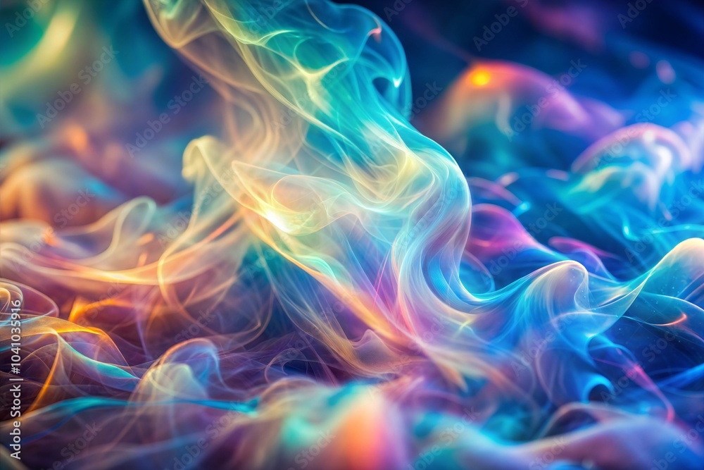 Wall mural colorful smoke texture creating abstract swirls and patterns