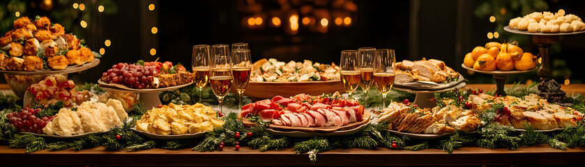 Elegant Holiday Office Party Table Setup