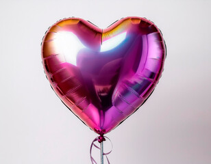 A heart-shaped party balloon for Valentine's Day. High image quality