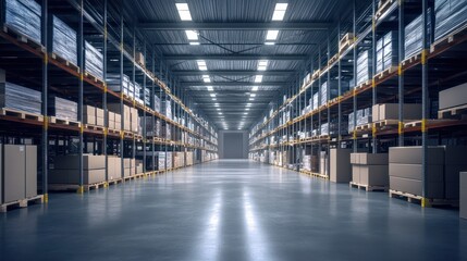 Interior of a modern warehouse