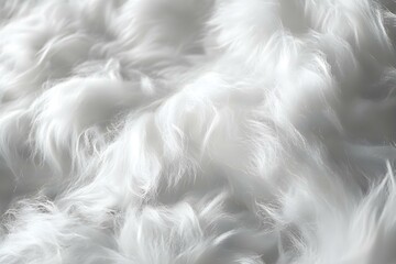 Soft and Fluffy White Texture Close-Up