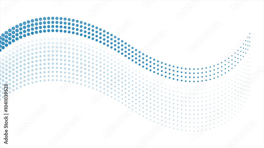 Poster bright blue minimal dotted lines abstract background