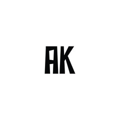 AK monogram logo design letter text name symbol monochrome logotype alphabet character simple logo