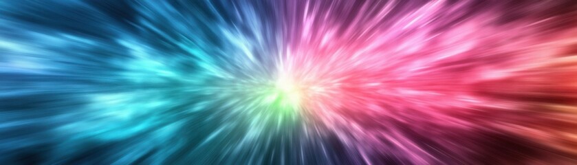 Fototapeta premium Abstract Neon Color Explosion Background Pink Blue Green Digital Art