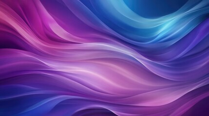 Naklejka premium Abstract Purple and Blue Gradient Background with Flowing Waves
