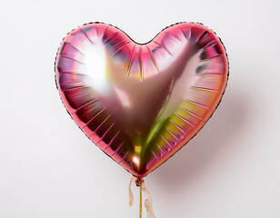 A heart-shaped party balloon for Valentine's Day. High image quality
