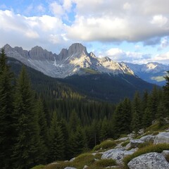 Fototapeta premium landscape in the mountains