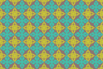 Ikat is abstract ethnic art with a seamless pattern in tribal, folk embroidery, and Mexican style. It is an Aztec geometric art ornament print designed for carpets, wallpaper, fabric, and clothing.