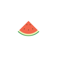 Set of fruits. Summer fruit collection. Fruits watermelon. Vegetarian and ecology food. Vector illustration.