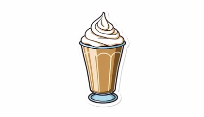Cartoon Coffee Drink Sticker