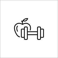 Salad bowl icon. An icon depicting a bowl full of fresh salad, representing healthy eating and nutrition. Perfect for use in content related to diets, cooking, and wellness. Vector illustration