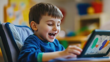 Special education for non-verbal children, promoting expressive communication through technology and innovative teaching.