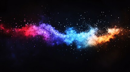 Fototapeta premium Colorful galaxy swirl on black background