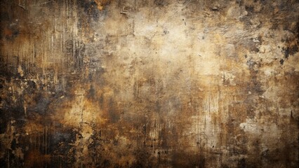 Obraz premium Abstract Texture of Aged and Weathered Surface, Characterized by Irregular Patches of Brown, Rust, and Grey Tones, Depicting the Passage of Time and the Effects of Nature on Materials