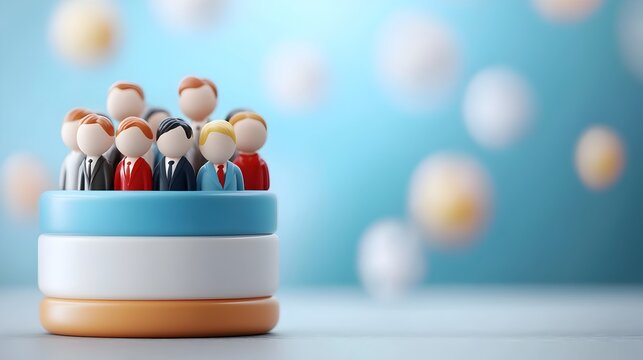 Innovative 3D showcasing an HR software solution for comprehensive employee retention tracking workforce management and performance optimization within a corporate or enterprise setting